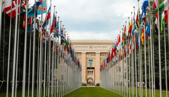 Eingang UN_Flaggen